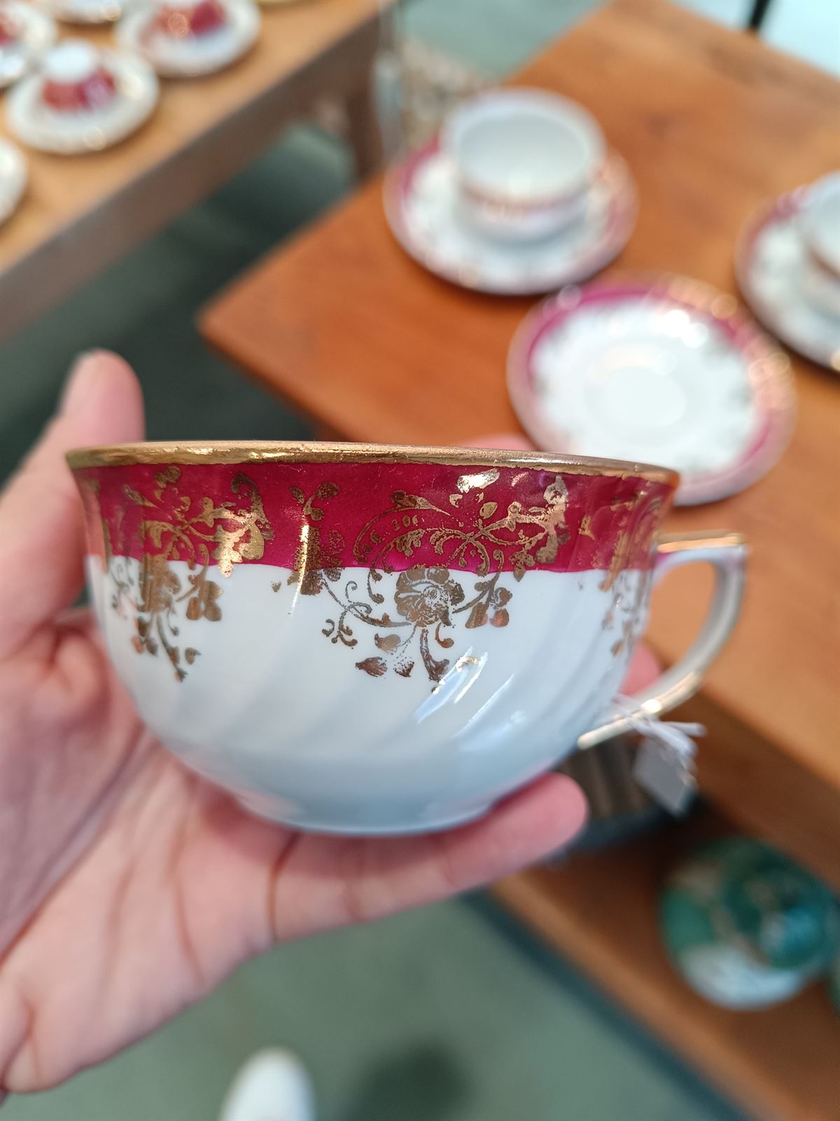 Juego de 3 tazas románticas de porcelana - Imagen 3