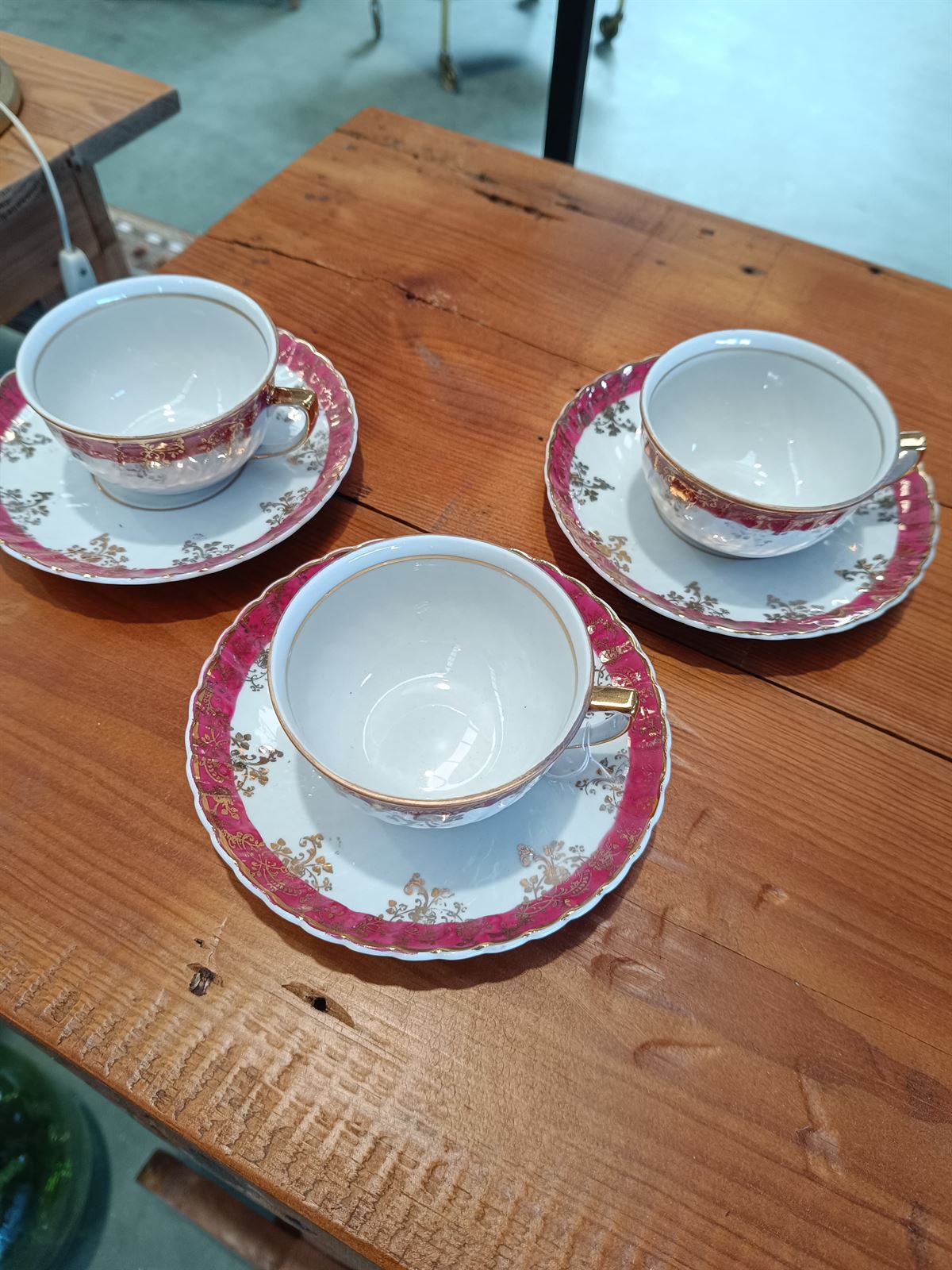 Juego de 3 tazas románticas de porcelana - Imagen 8