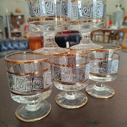 Juego de 6 copas de cristal años 70 - Imagen 2