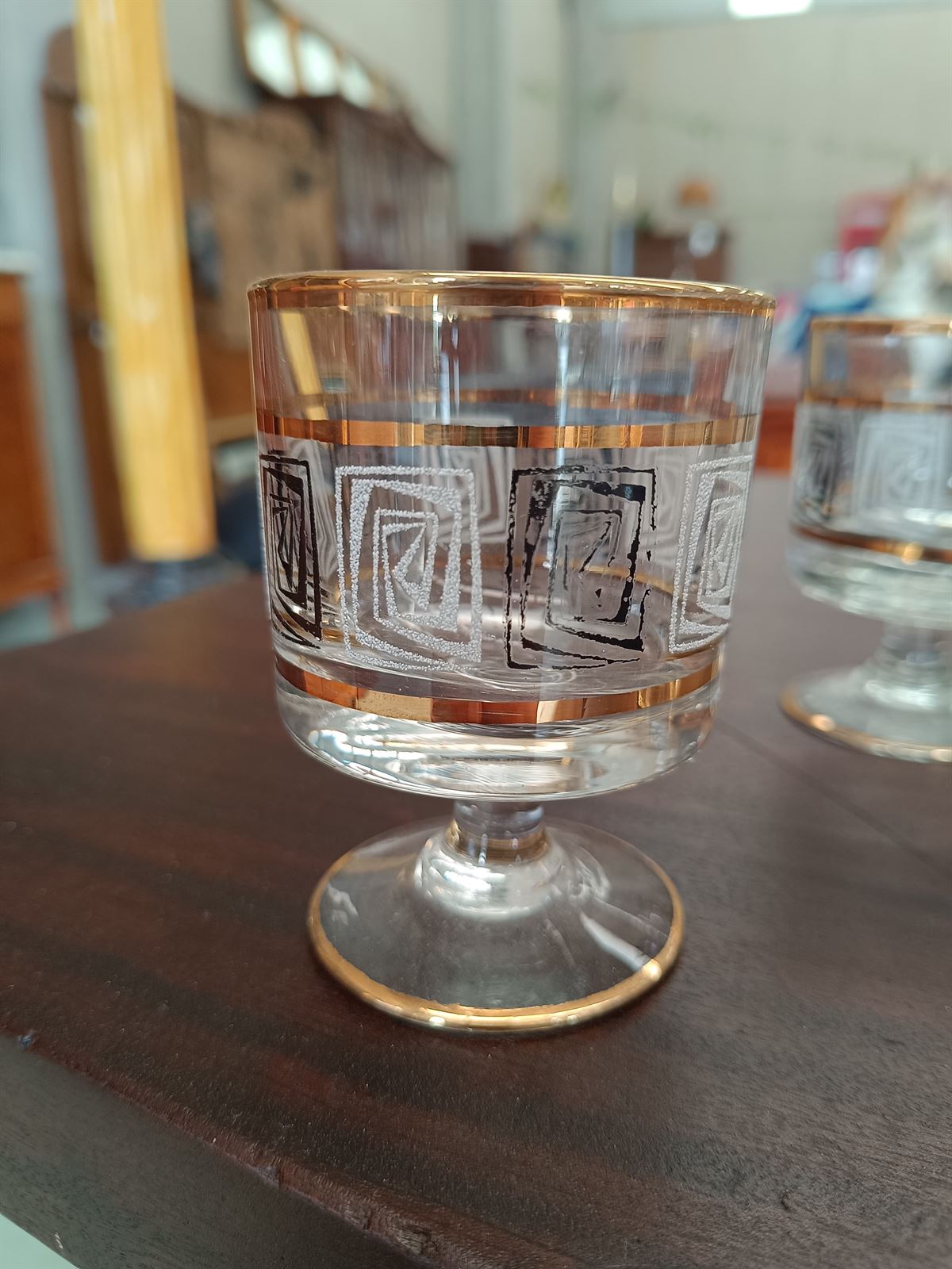 Juego de 6 copas de cristal años 70 - Imagen 5