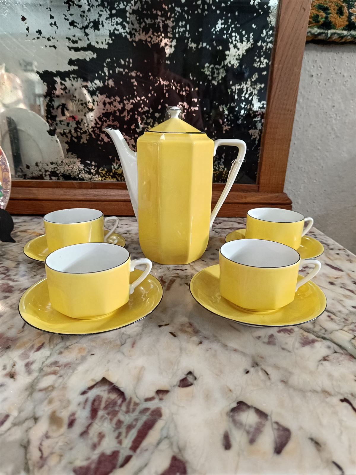 Juego de café Art Deco de porcelana - Imagen 1
