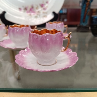 Juego de café flor francés de porcelana - Imagen 2