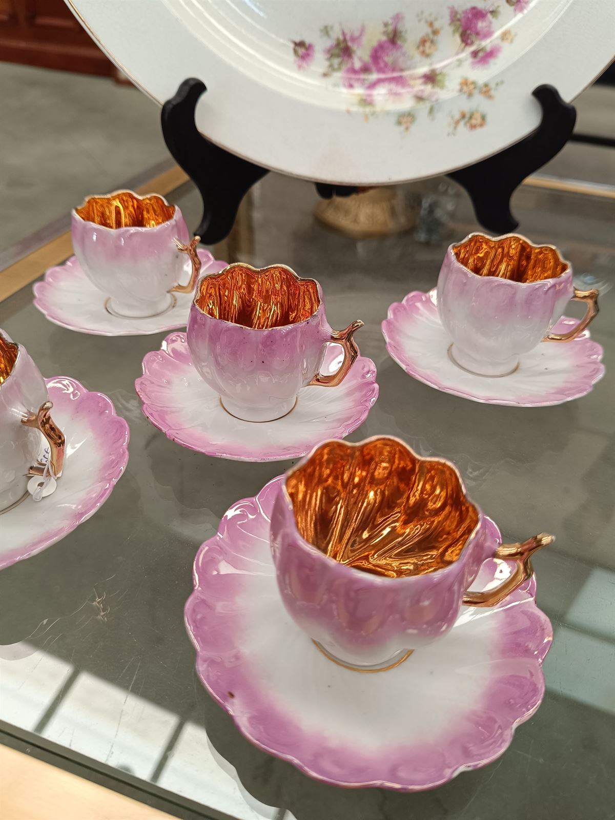Juego de café flor francés de porcelana - Imagen 4