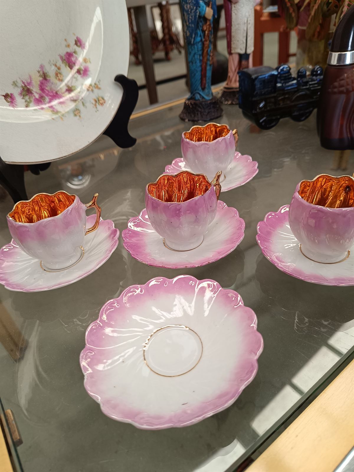 Juego de café flor francés de porcelana - Imagen 6