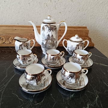 Juego de café Kutani Japonés - Imagen 1