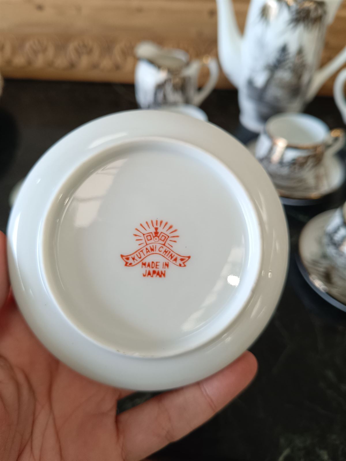 Juego de café Kutani Japonés - Imagen 11