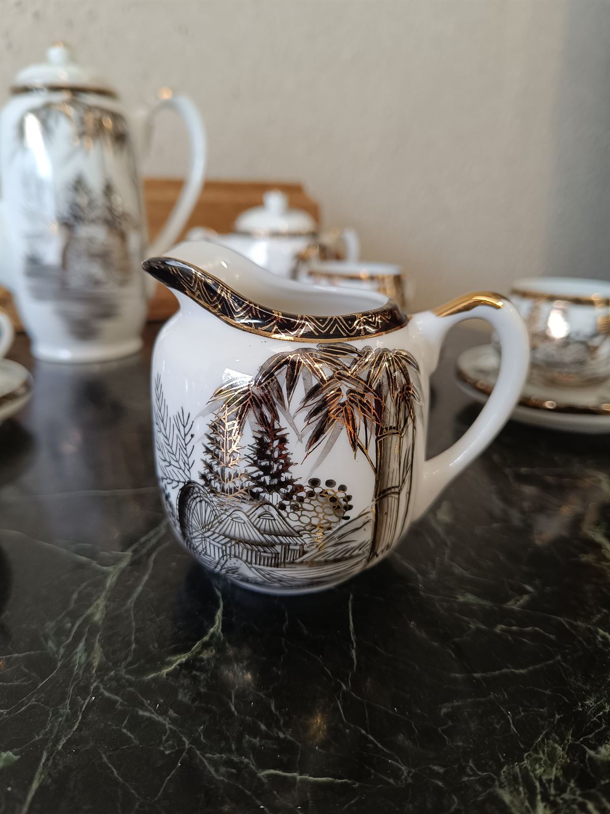 Juego de café Kutani Japonés - Imagen 8