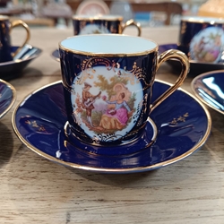 Juego de café porcelana Limoges - Imagen 2