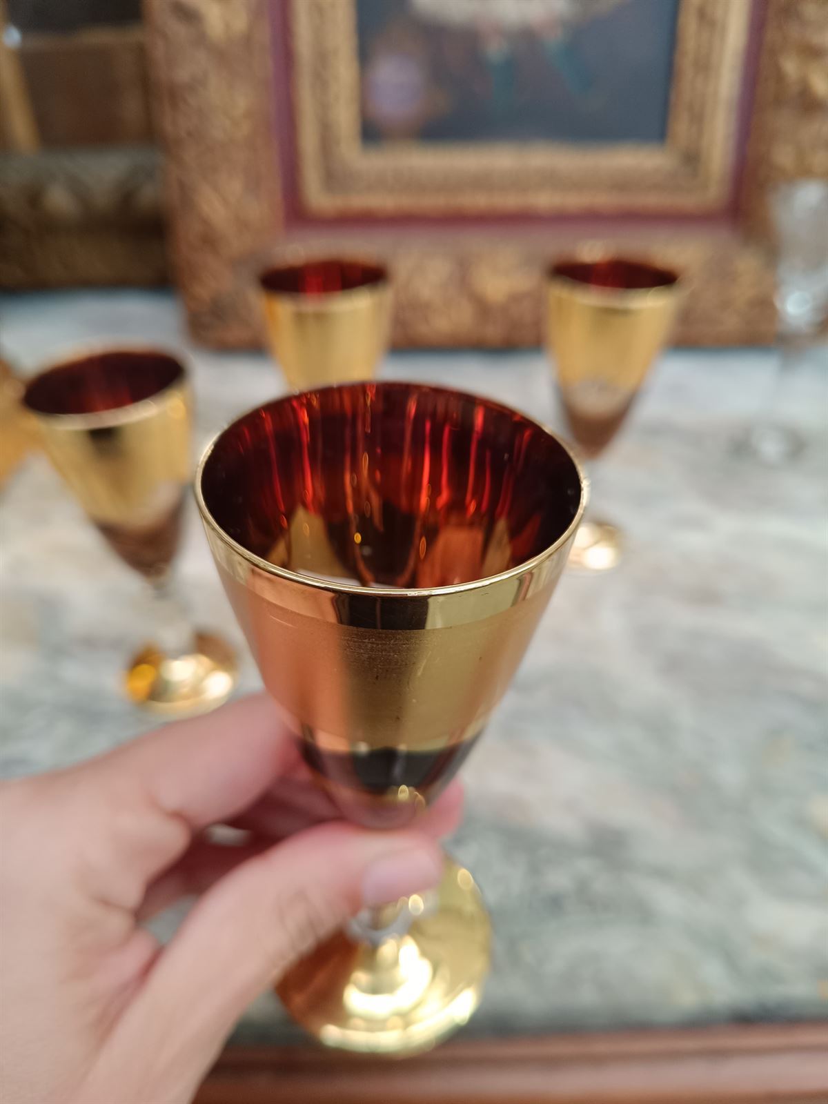 Juego de copas cristal de Bohemia - Imagen 6
