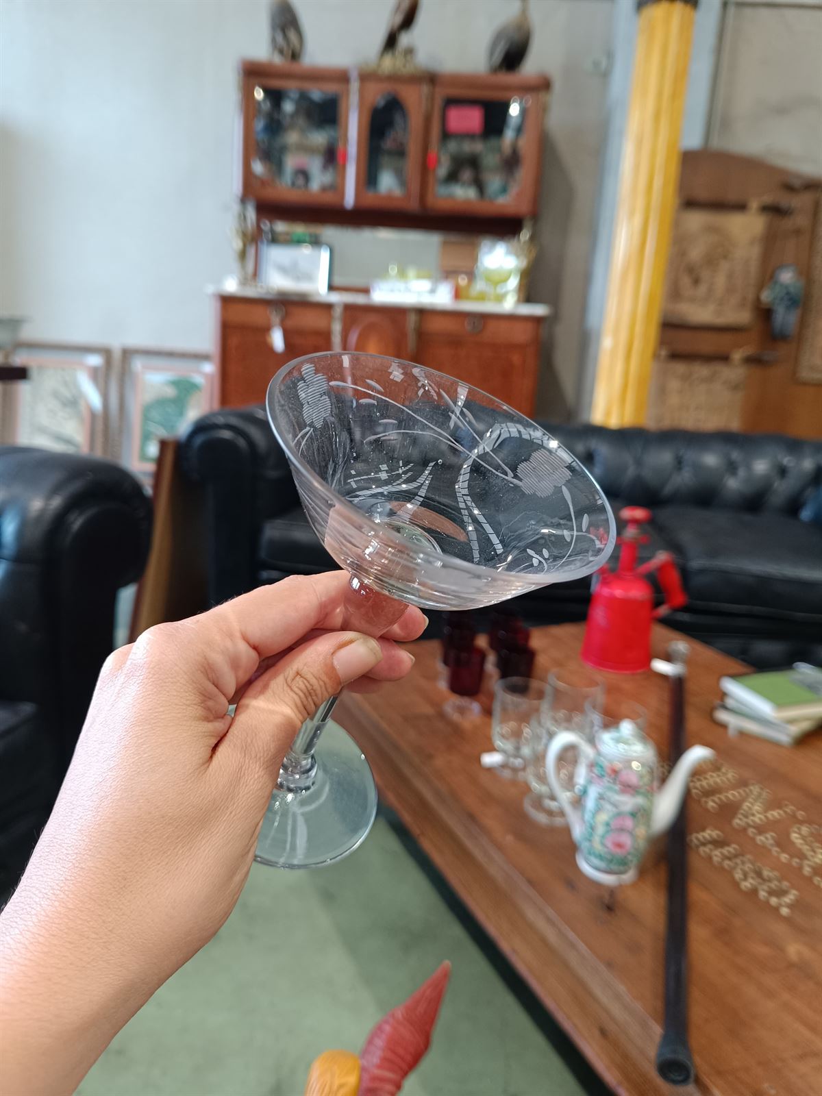 Juego de copas de champán cristal tallado - Imagen 5