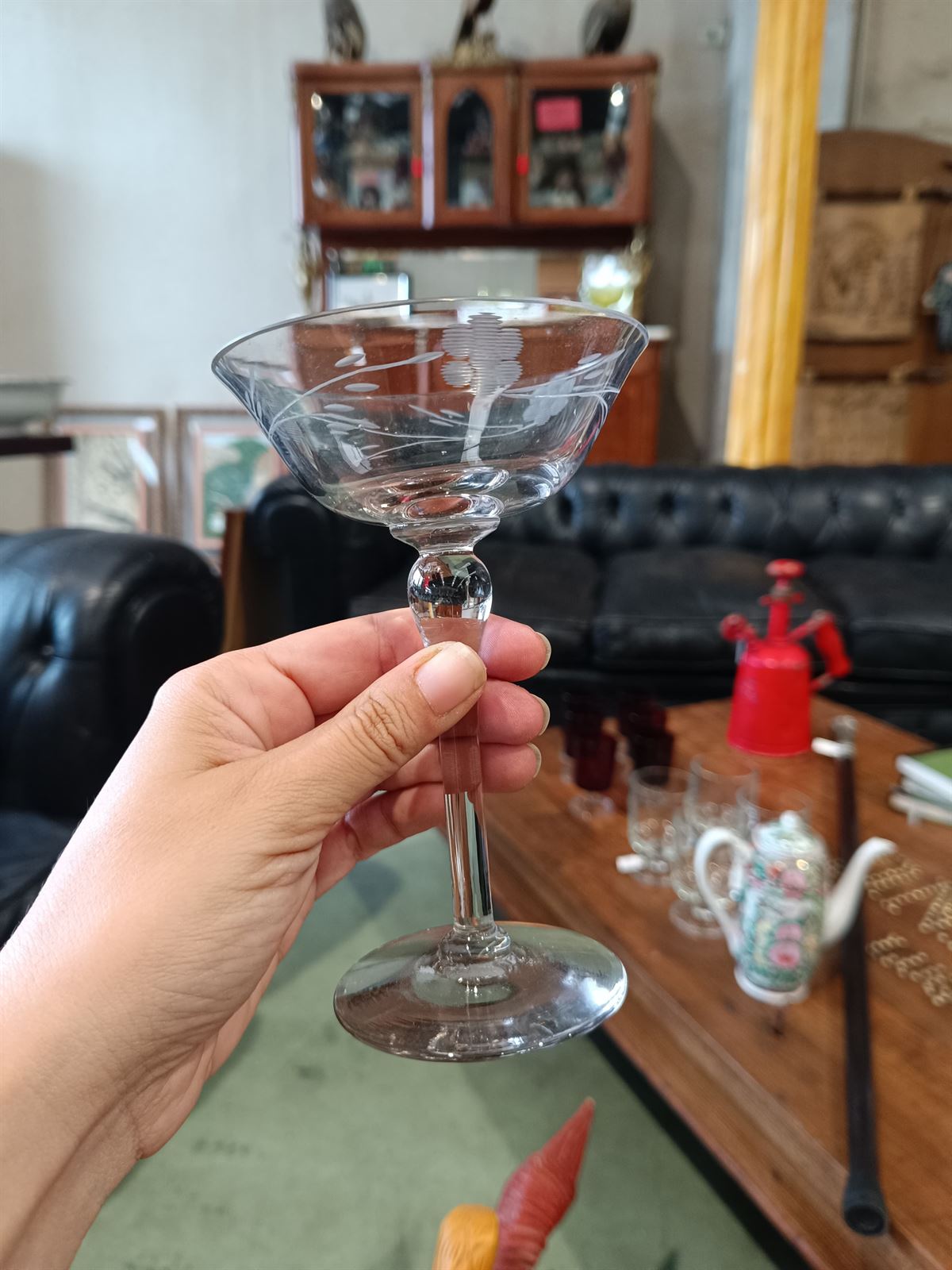 Juego de copas de champán cristal tallado - Imagen 6