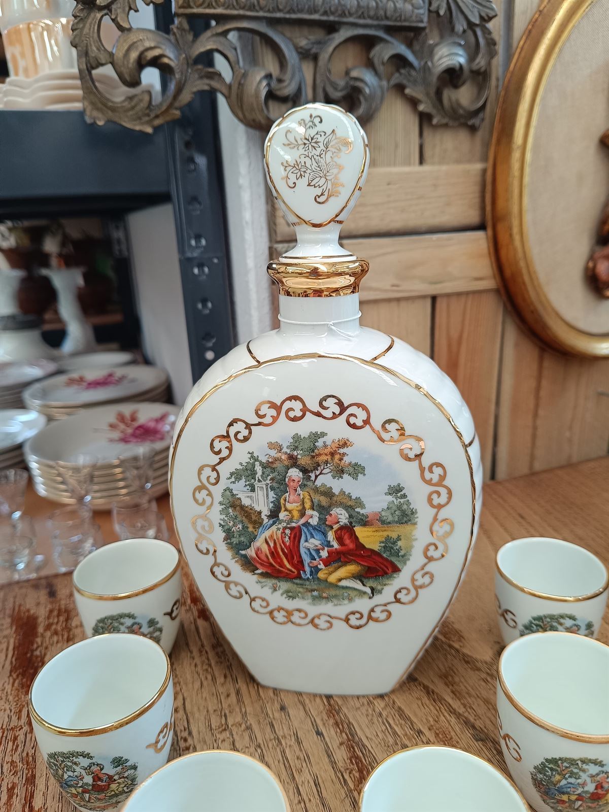 Juego de licor porcelana Santa Clara - Imagen 2