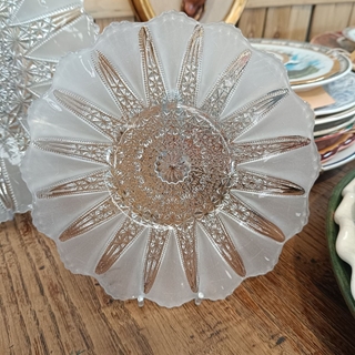 Juego de merienda de cristal vintage - Imagen 2