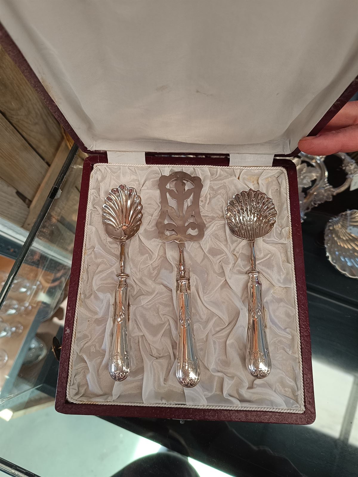 Juego de postre de plata S.XX - Imagen 1