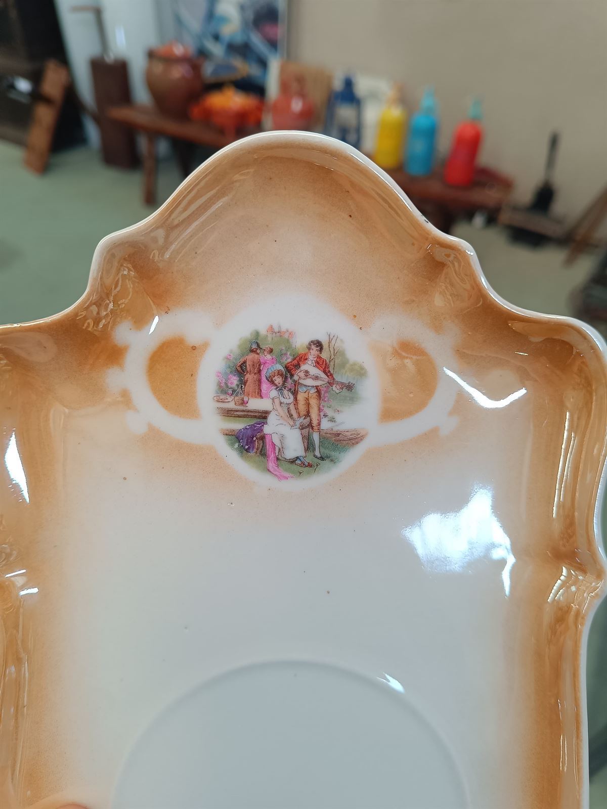 Juego de tazas con bandeja porcelana - Imagen 8