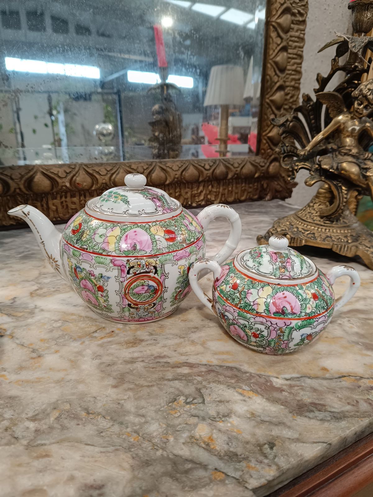Juego de tetera y azucarero de Macao - Imagen 1