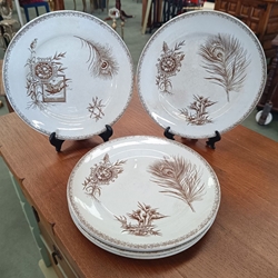 Juego platos llanos E.Bourgeois S.XIX - Imagen 1