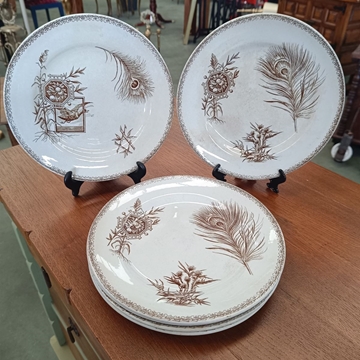 Juego platos llanos E.Bourgeois S.XIX - Imagen 1