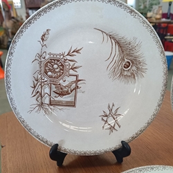 Juego platos llanos E.Bourgeois S.XIX - Imagen 2