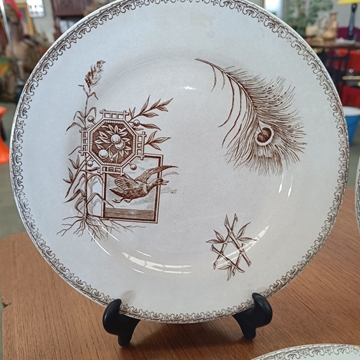 Juego platos llanos E.Bourgeois S.XIX - Imagen 2