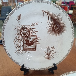 Juego platos postre E.Bourgeois S.XIX - Imagen 2