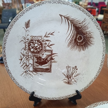 Juego platos postre E.Bourgeois S.XIX - Imagen 2