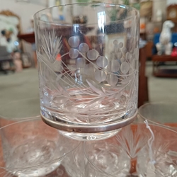Juego vasos de cristal y plata - Imagen 2