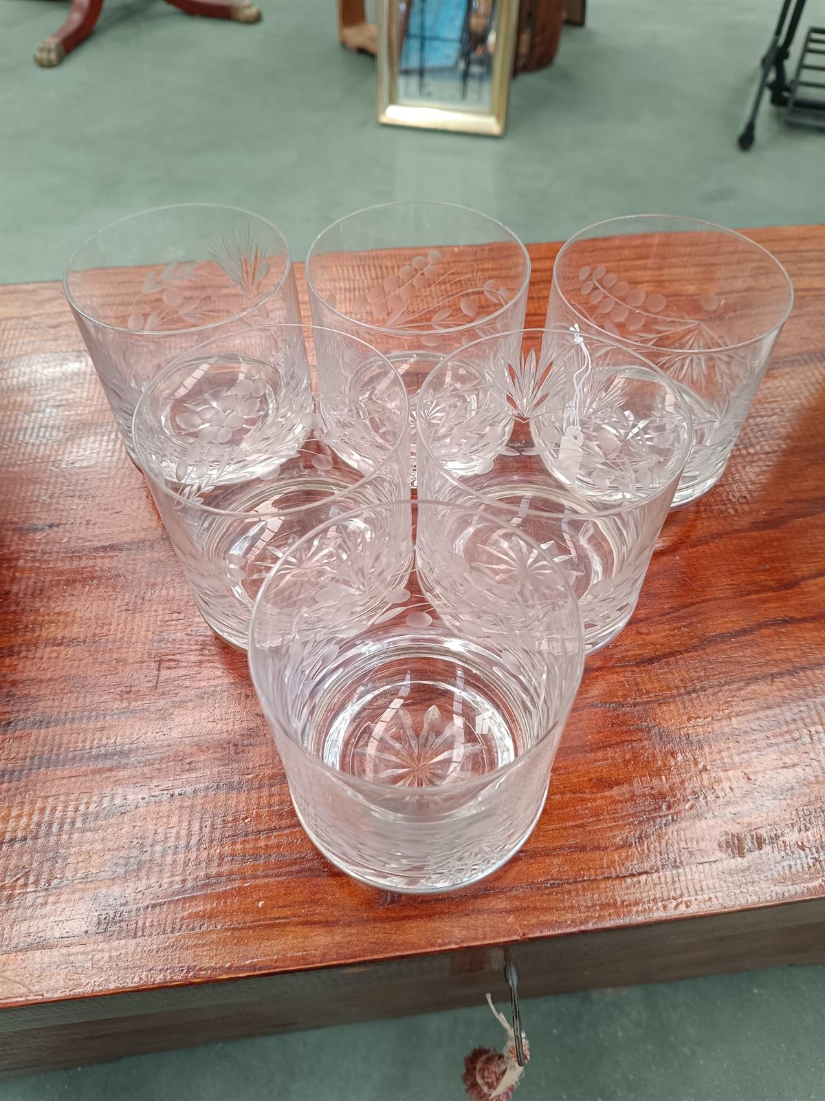 Juego vasos de cristal y plata - Imagen 7