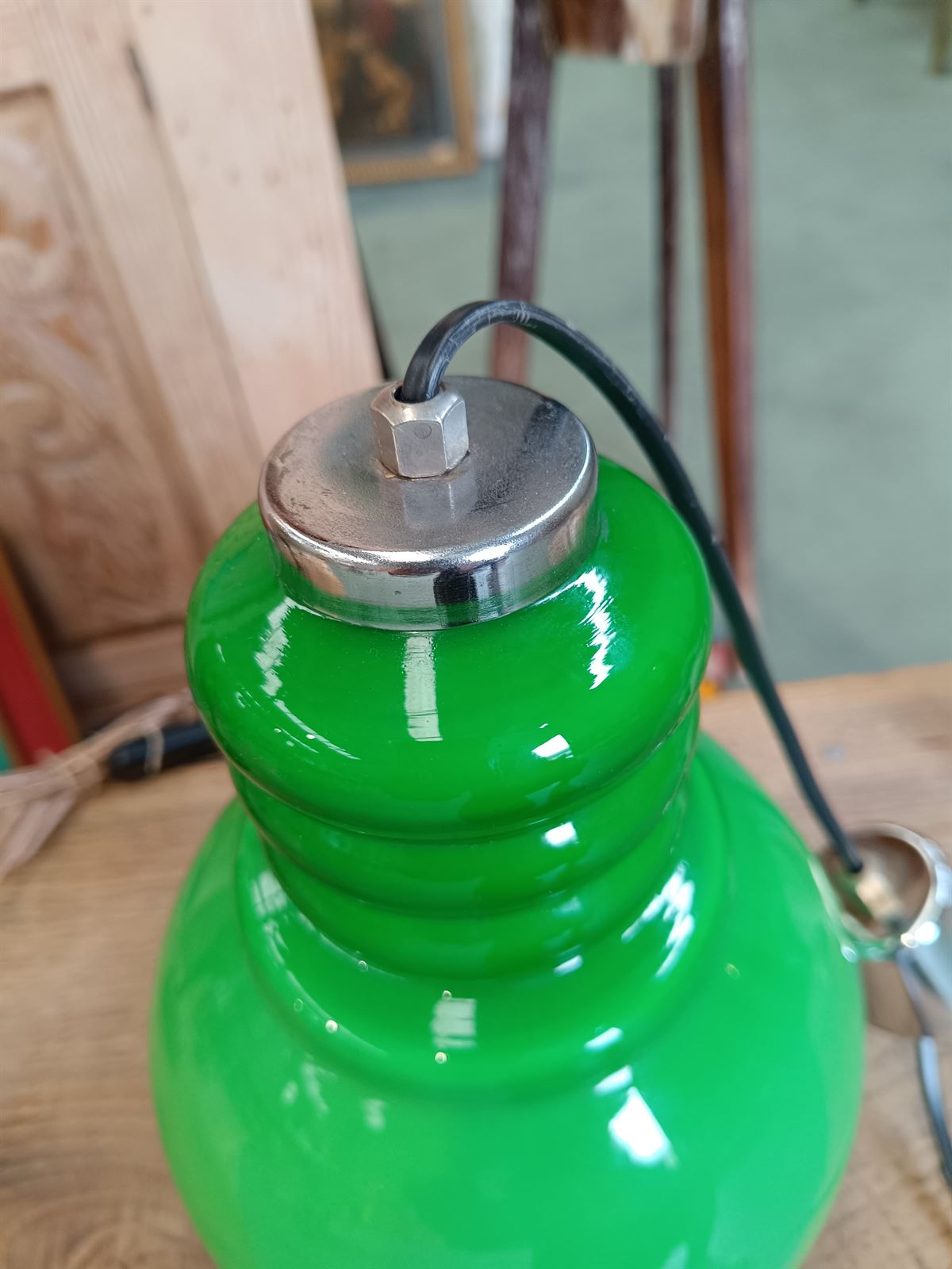 Lámpara opalina verde pop - Imagen 2