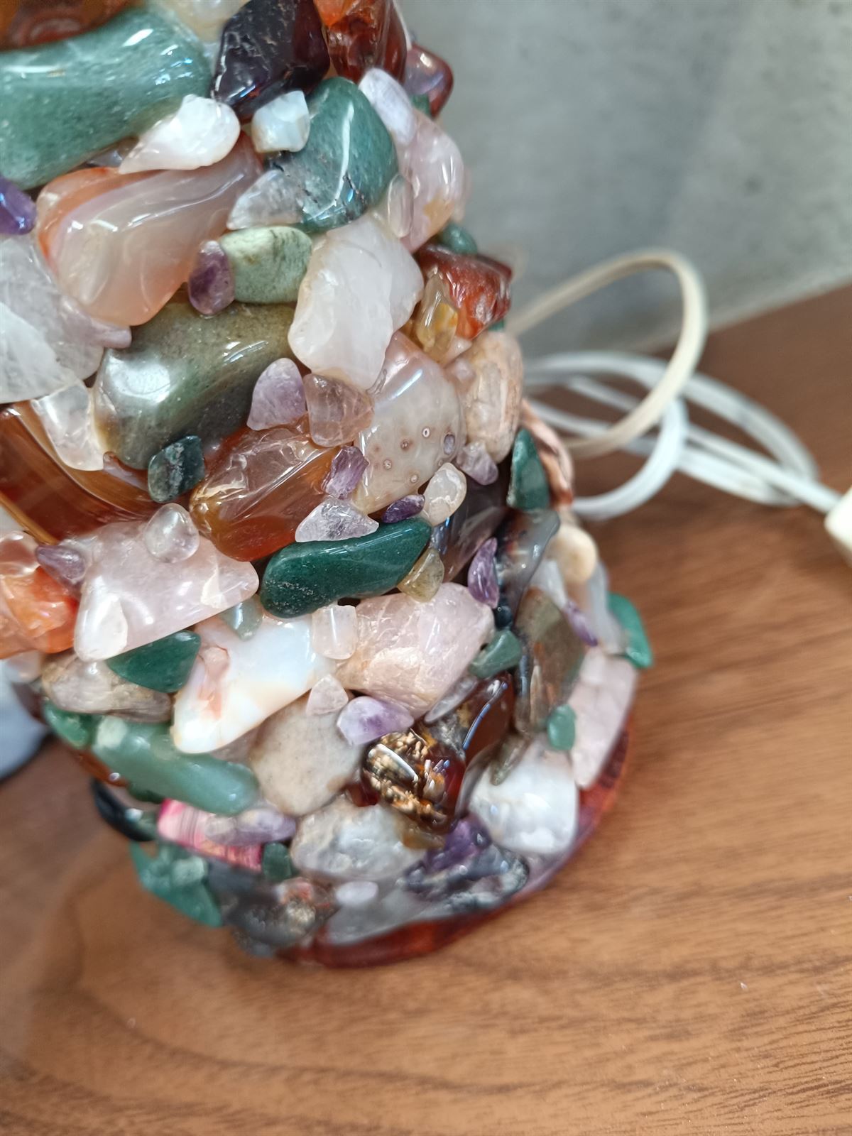 Lámpara piedras semipreciosas 70s - Imagen 7