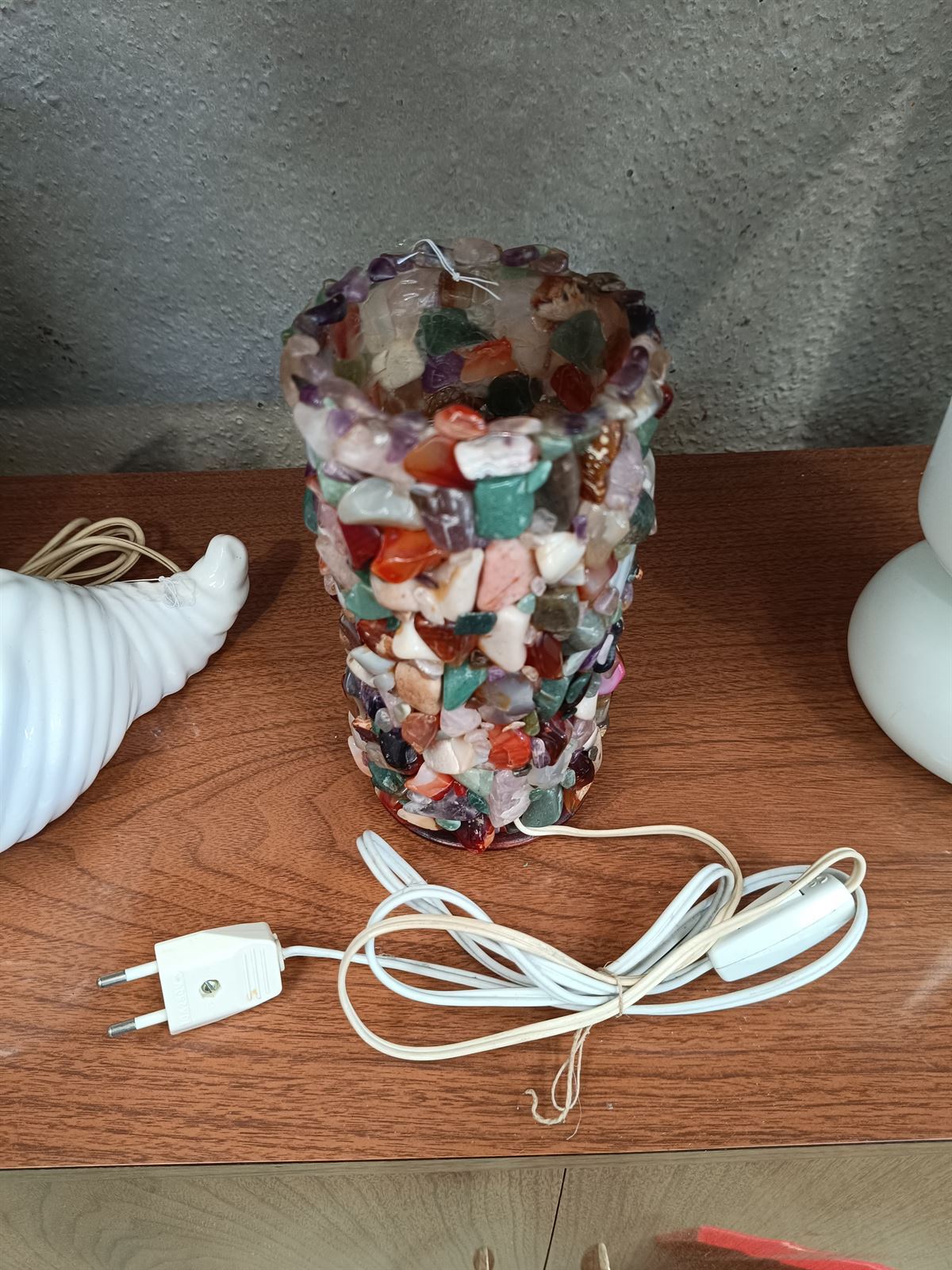 Lámpara piedras semipreciosas 70s - Imagen 8
