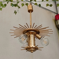 Lámpara sputnik dorada - Imagen 1