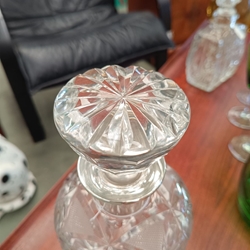 Licorera botella de cristal tallado y plata - Imagen 2
