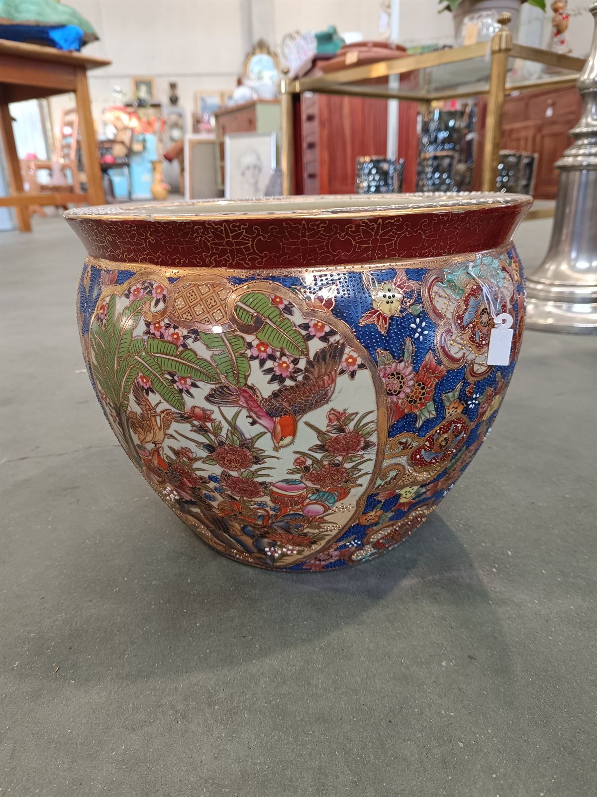 Macetero oriental de cerámica - Imagen 1