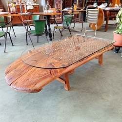 Mesa antigua de trillo - Imagen 1