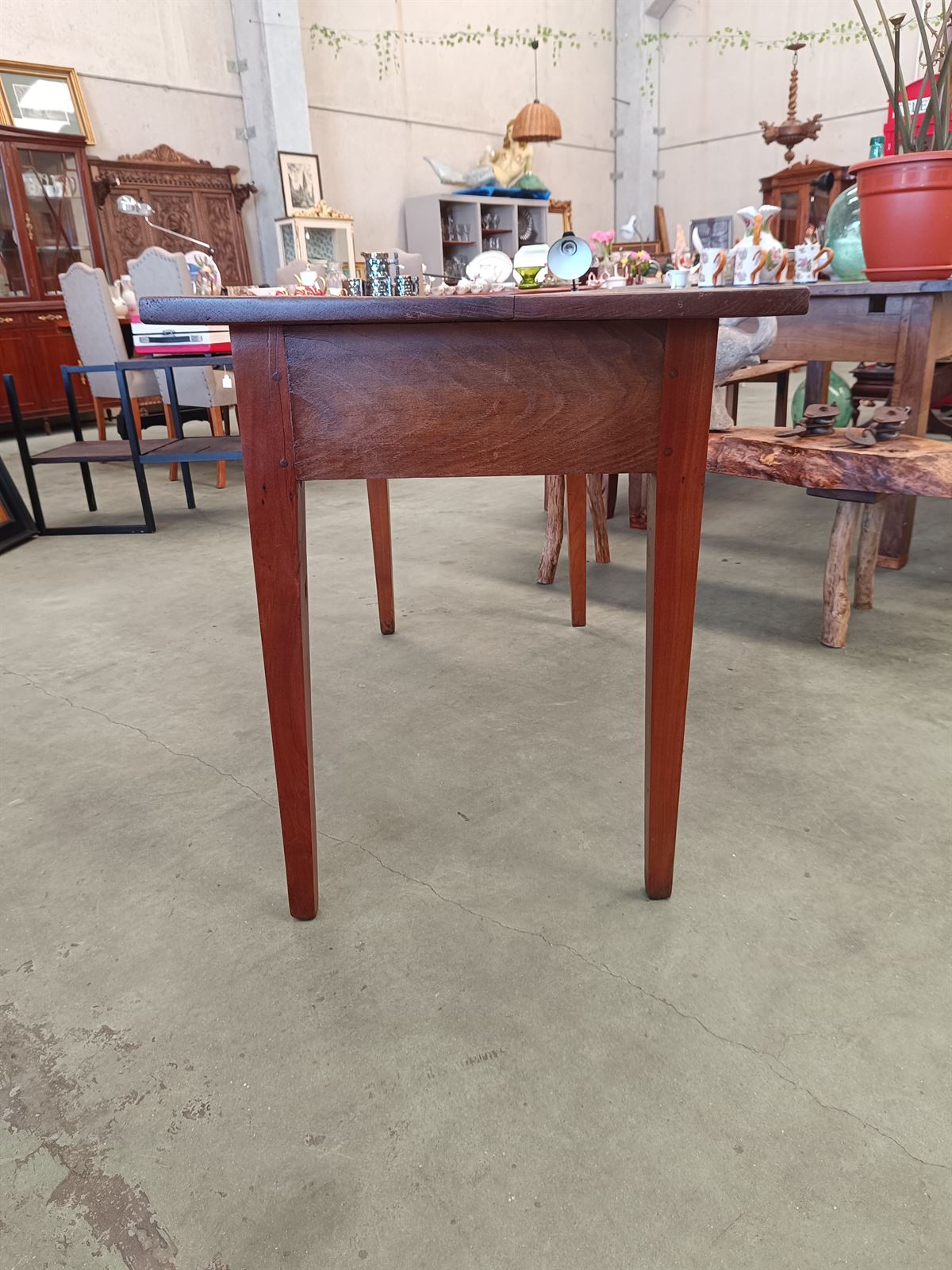 Mesa antigua gallega en madera de castaño - Imagen 3