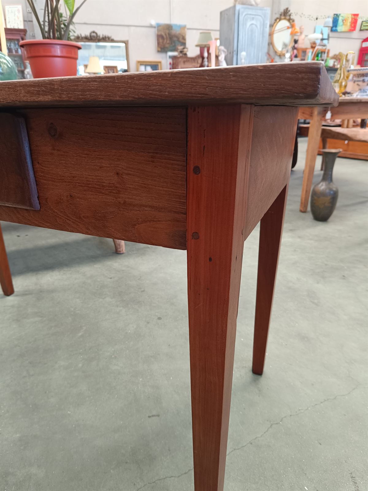 Mesa antigua gallega en madera de castaño - Imagen 4