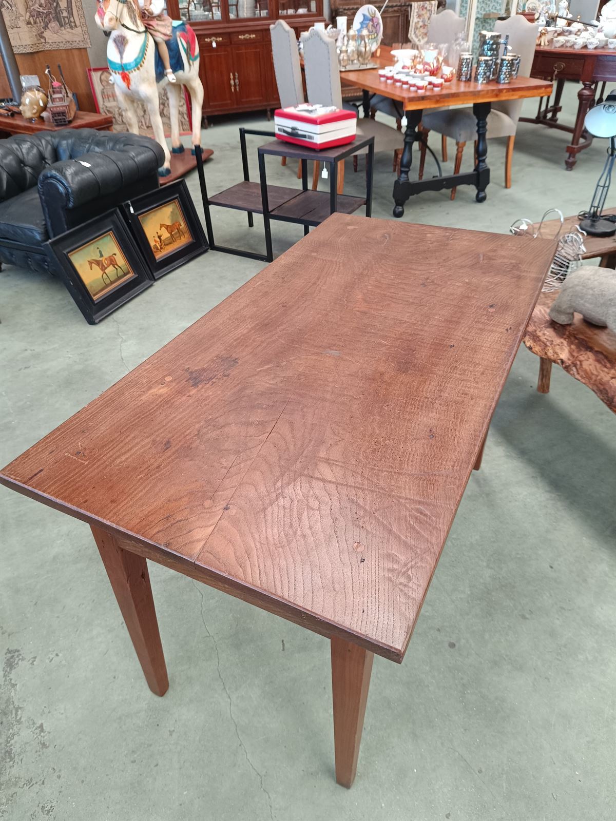 Mesa antigua gallega en madera de castaño - Imagen 5