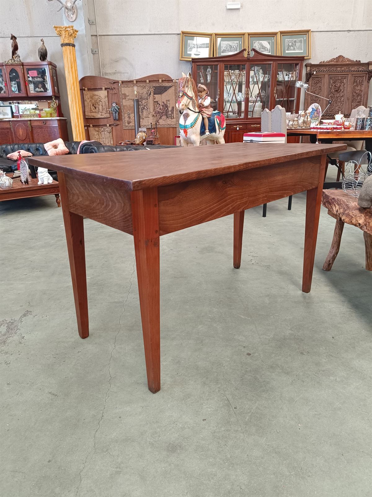 Mesa antigua gallega en madera de castaño - Imagen 7