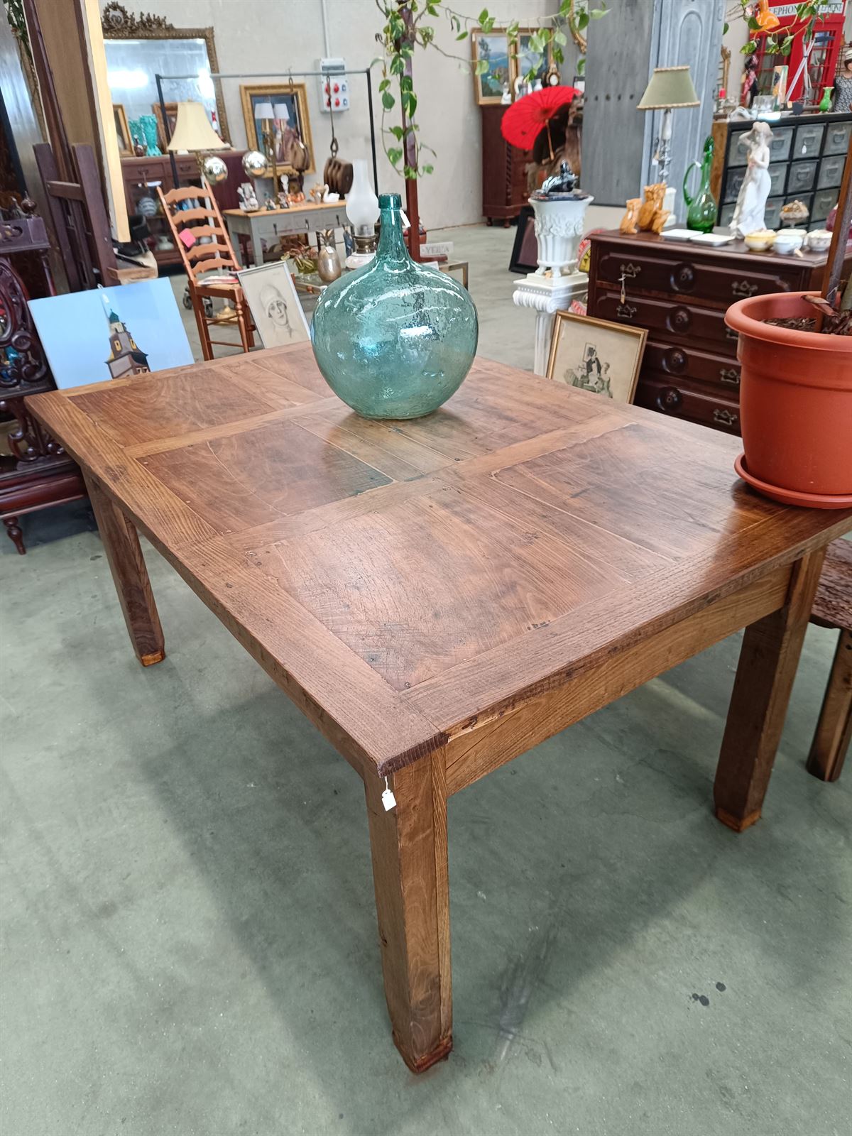 Mesa antigua rustica de madera de castaño - Imagen 2