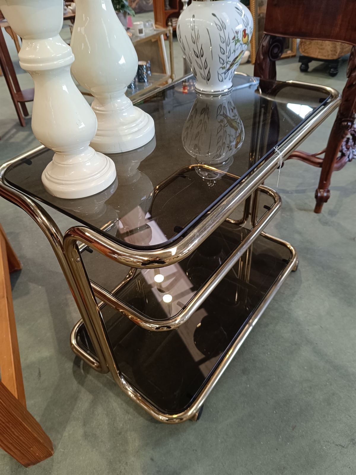 Mesa  auxiliar camarera años 70 - Imagen 2