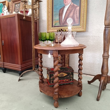 Mesa auxiliar de roble años 20 - Imagen 1