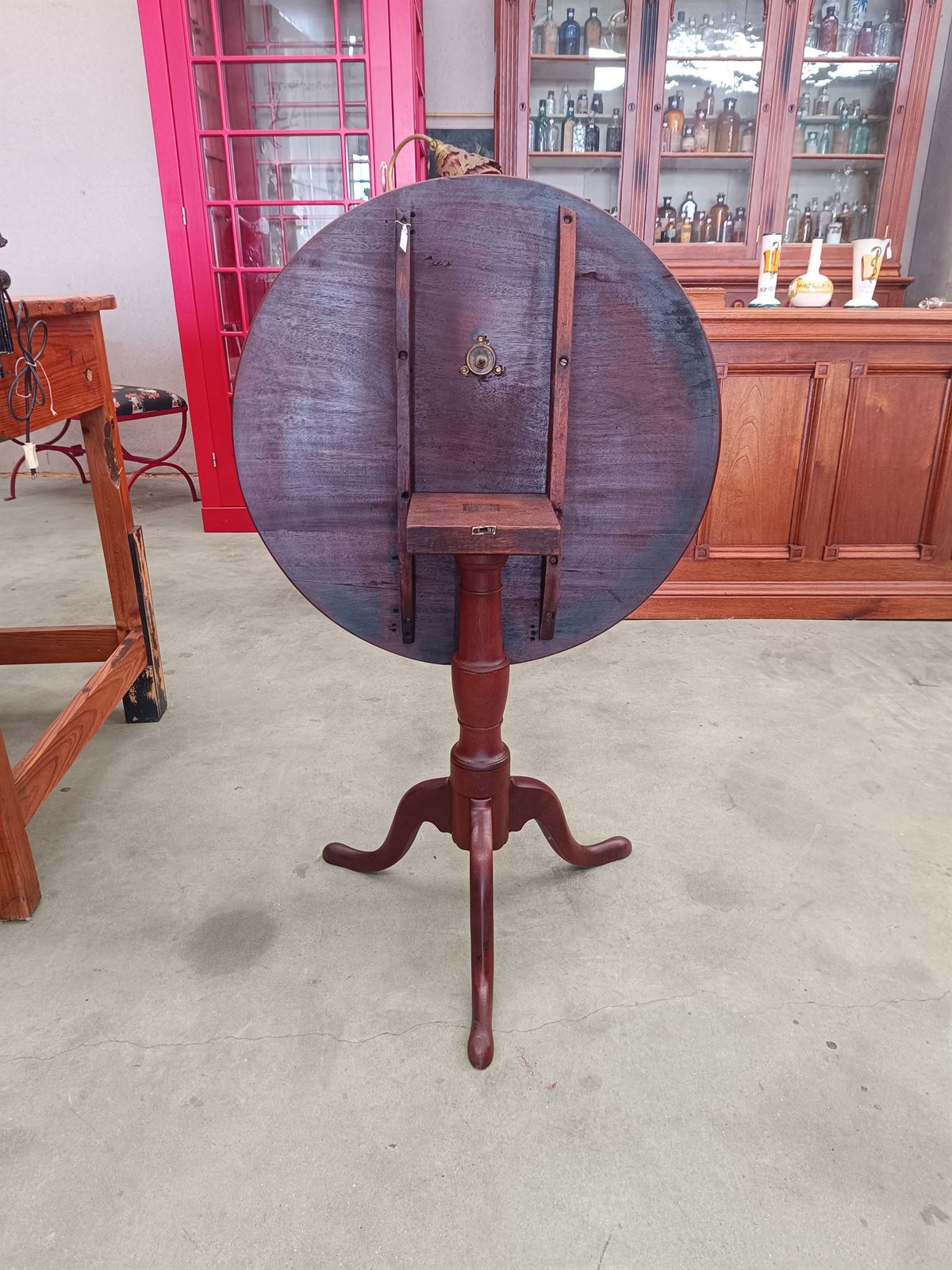 Mesa auxiliar velador georgiano S.XVIII - Imagen 11