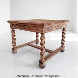 Mesa de comedor de roble años 30 - Imagen 1