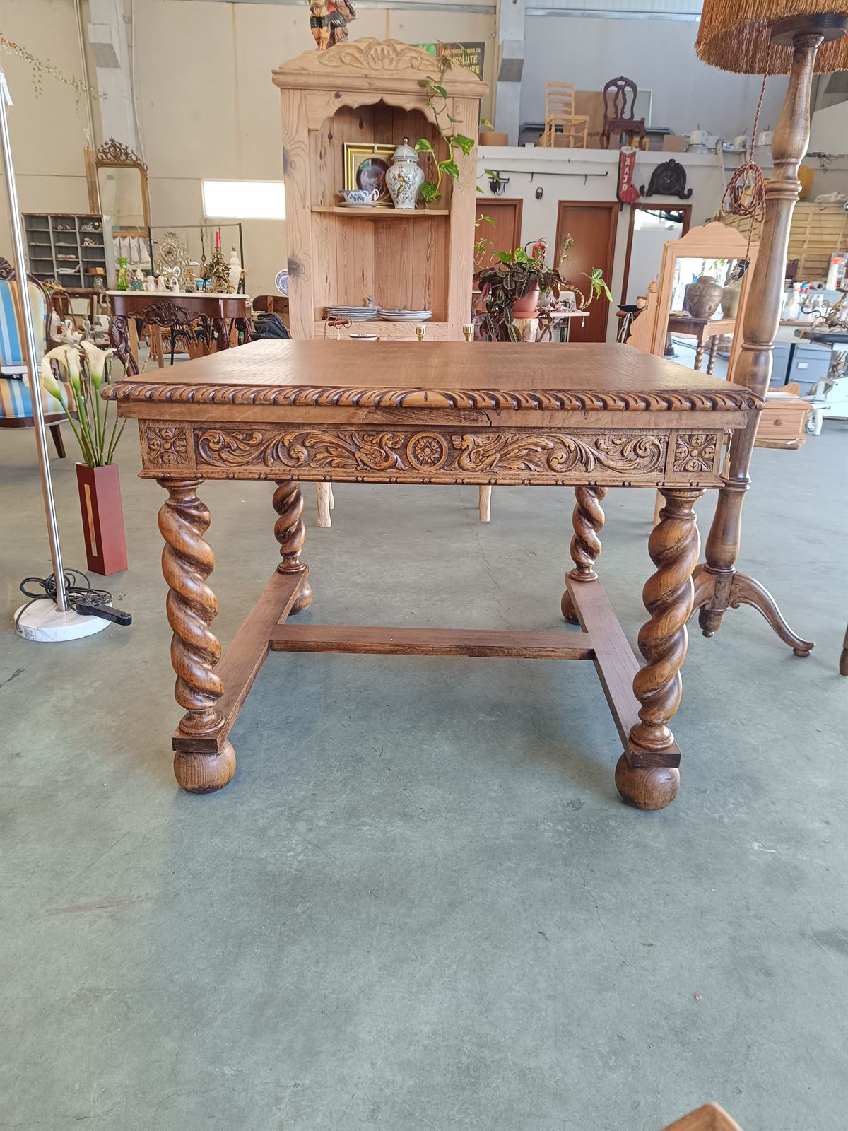 Mesa de comedor de roble años 30 - Imagen 2