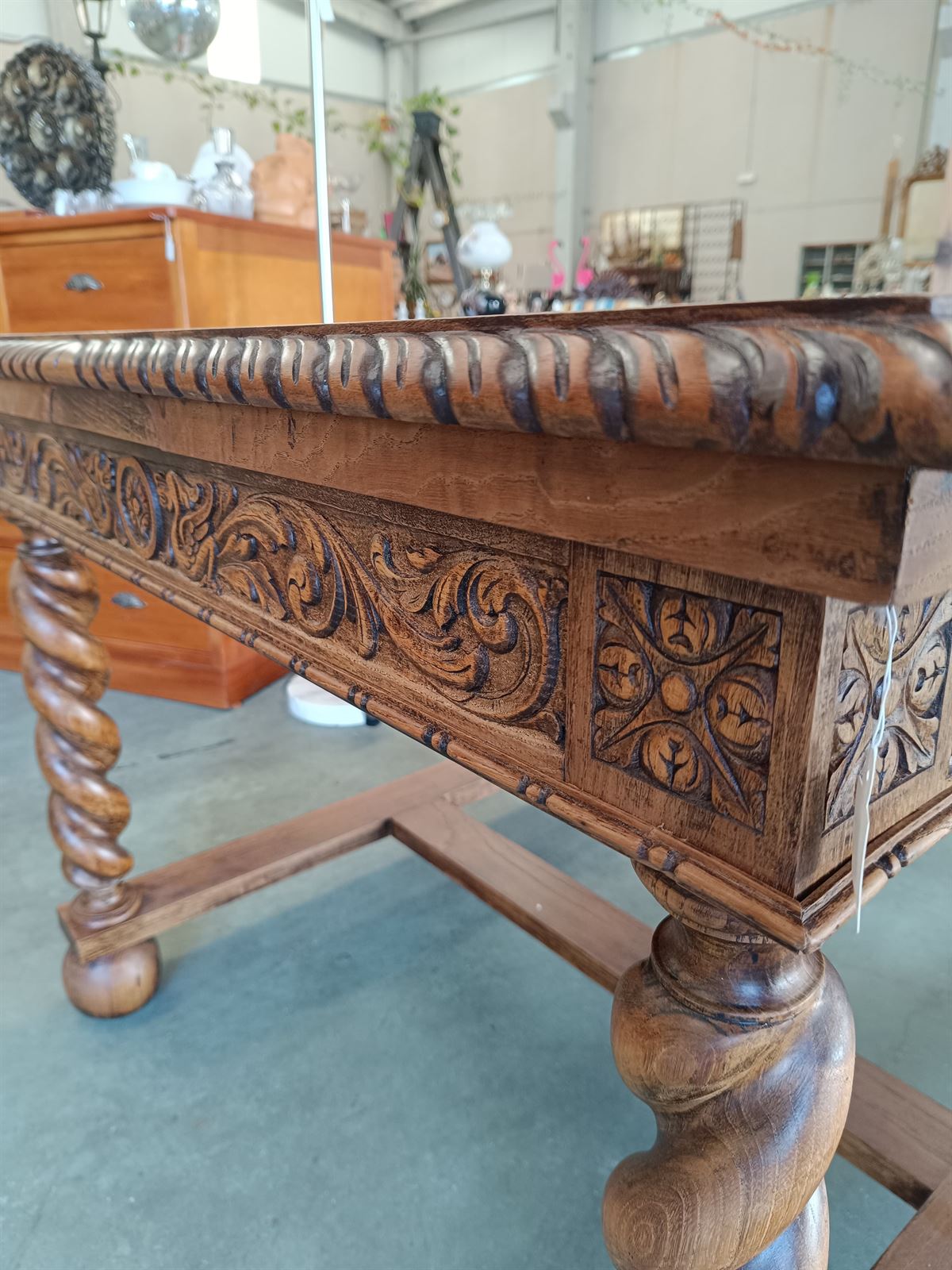 Mesa de comedor de roble años 30 - Imagen 4