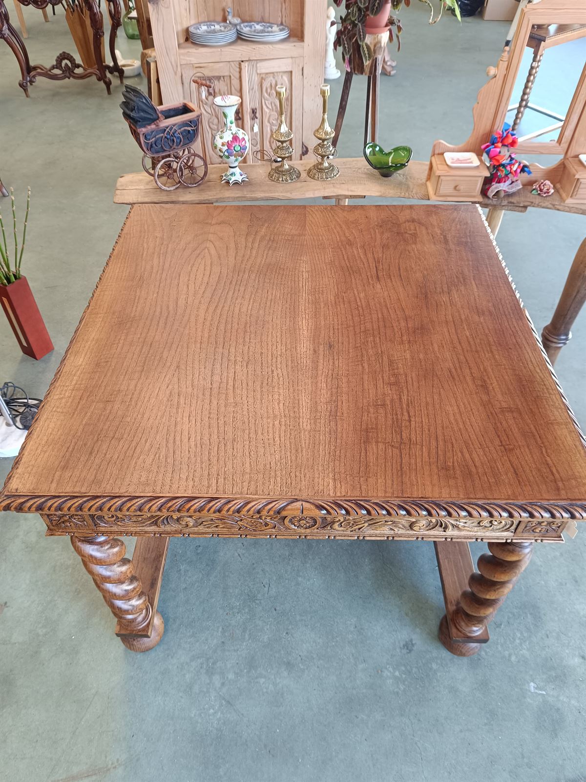 Mesa de comedor de roble años 30 - Imagen 6