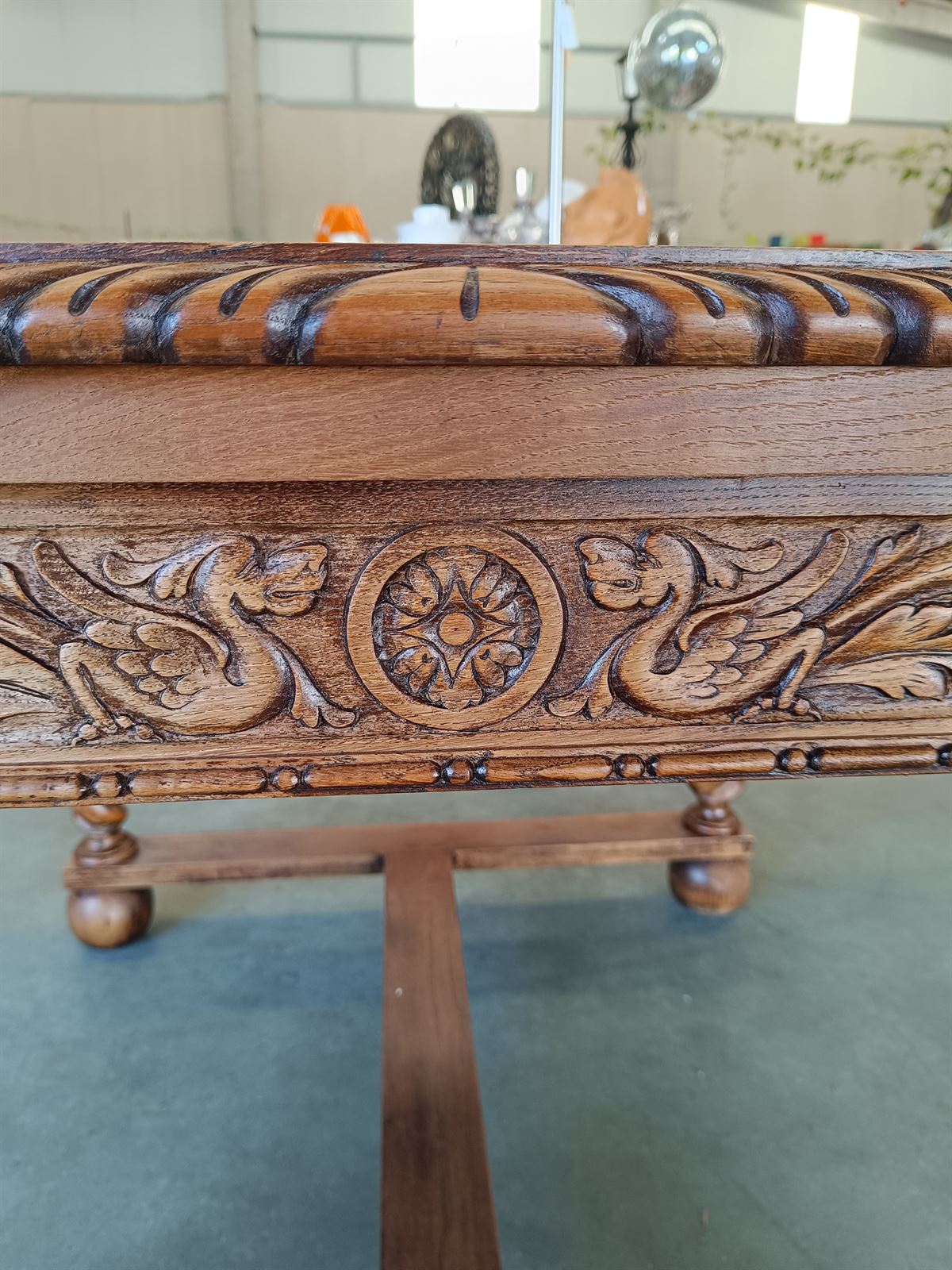 Mesa de comedor de roble años 30 - Imagen 7