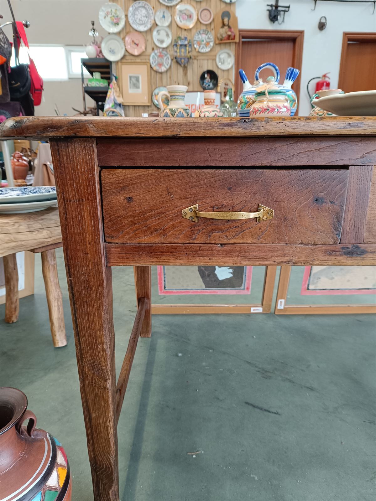 Mesa tocinera madera de castaño - Imagen 4