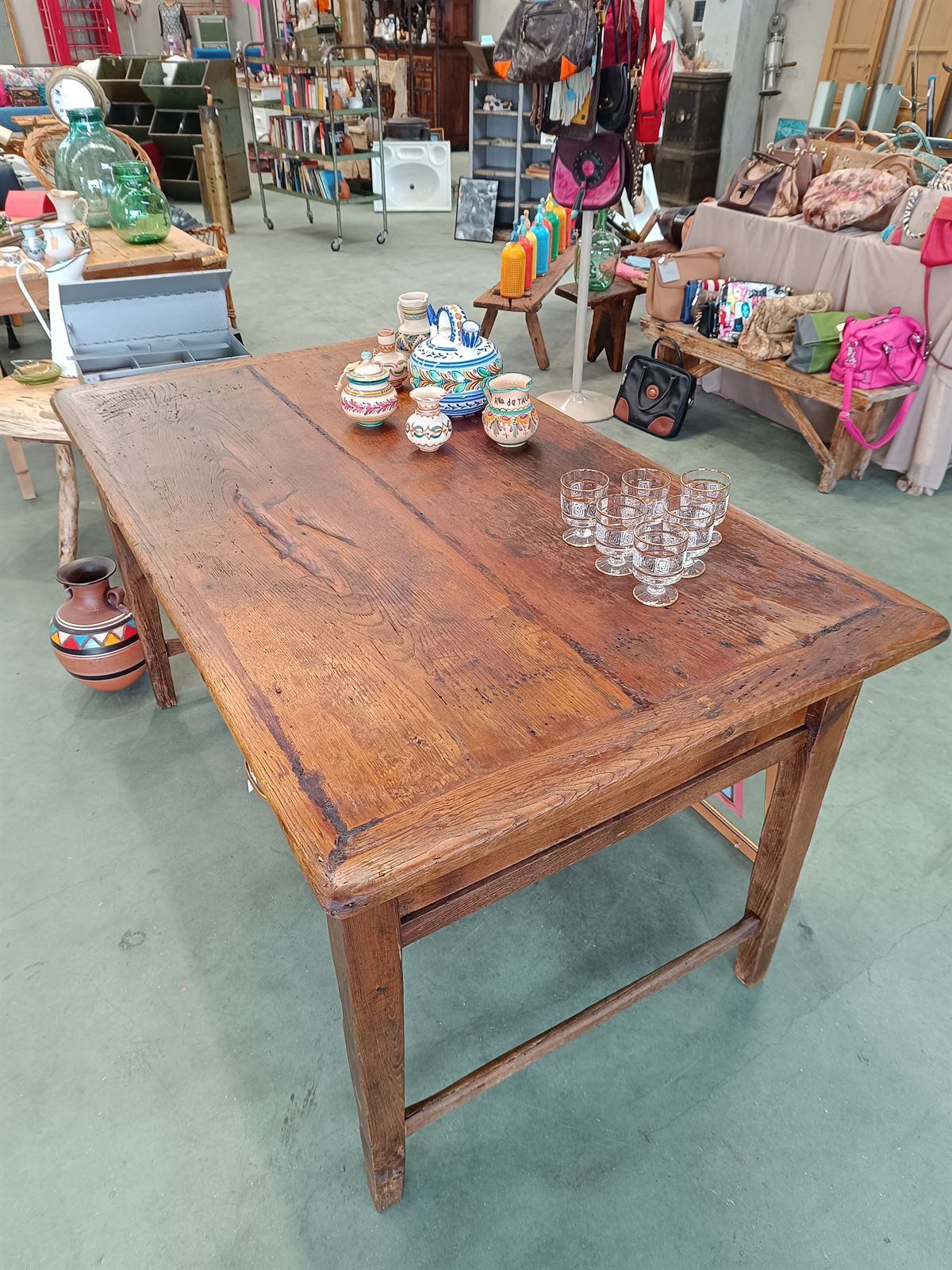 Mesa tocinera madera de castaño - Imagen 5